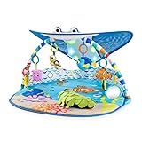 Bright Starts, Disney Baby, Finding Nemo Baby Gym & Activity Blanket - 20+ min luči in glasbe, Play Arch, 5 odstranljivih igrač, motorični razvoj, modra, od novorojenčka