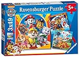 Ravensburger - Puzzle Paw Patrol, pack de 3 x 49 piezas (05048)