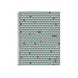 Miquel Rius 2462 - Cuaderno Notebook 100% Reciclado - 4 franjas de color, A5, 120 Hojas cuadriculadas 5mm, Papel 80 g, 2 Taladros, Cubierta de Cartón Reciclado, Diseño Ecotriangles