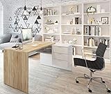 Miroytengo कार्यालय सेट Zeus कार्यालय टेबल डेस्क 3 शेल्फ आधुनिक शैली bookcases सैलून