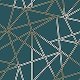 Papel marca HOLDEN DECOR, para empapelado de paredes, con diseño 3d de vértices geométricos formando refinados triángulos metálicos de paladio.