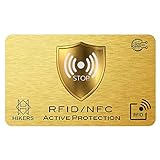 Tarjeta Anti RFID/NFC Protector de Tarjetas de crédito sin Contacto, 1 es Suficiente, di adiós a Las fundias, la Billetera Queda Completamente protegida. Bloqueo de Tarjeta, Protección Billetera