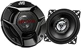 JVC CS-DR420 - Altavoces de coche (coaxiales de 2 vías, 220 W pico / 35 W RMS de potencia, 10 cm) negro