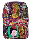 Mochila Mujer pequeña Casual, Bolso Paseo / Viajes / Fiestas / Aventuras. Moda Mujer Frida Kahlo Elegante, Bolsa de Viaje Bolsa de Escuela Bolsa Vintage y Colores Originales