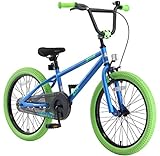 BIKESTAR Bicicleta Infantil para niños y niñas a Partir de 6 años | Bici 20 Pulgadas con Frenos | 20' Edición BMX BLU Verde