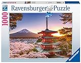 Ravensburger - Puzzle Flores de cerezo del monte Fuji, 1000 Piezas, Puzzle Adultos