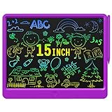 Wicue Tableta Escritura niños 15 Pulgadas Tablet para Dibujar Tableta electrónica, Tableta gráfica, Almohadilla de Dibujo Digital, Juguete Infantil para niñas de 3 a 12 años