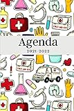 Agenda 2021-2022: Regalo de Navidad, Papá Noel o Reyes Magos para Estudiantes de Medicina, Médicos, Vista Semanal y Mensual