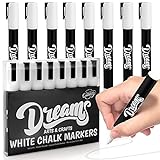 Набір Glowhouse із 8 рідких крейдяних маркерів 6 мм, які можна мити, білого кольору