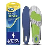 Scholl Plantillas Gel Activ Sport para mujer, para zapatillas deportivas, mayor amortiguación y absorción del olor y sudor, talla 35.5 - 40.5, 1 par (2 plantillas) (3032212)