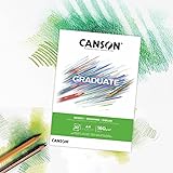 Canson Graduate Dibujo Bloc Encolado A4 30H Fino 160g Blanco Natural