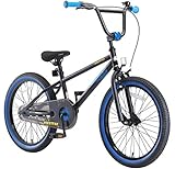 BIKESTAR Bicicleta Infantil para niños y niñas a Partir de 6 años | Bici 20 Pulgadas con Frenos | 20' Edición BMX Negro BLU