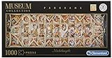 Clementoni- Puzzle 1000 Piezas Museos Panoramico: La Capilla Sixtina, Multicolor (39498.2)
