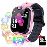 YENISEY Relojes para Niños - Música Smartwatch para Niños Niña Game Watch (Tarjeta SD de 1GB incluida Pantalla táctil Relojes Inteligentes con Llamada Juego Cámara Música (Rosa)