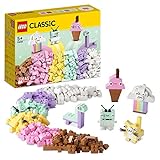 LEGO 11028 Classic Diversión Creativa: Pastel, Caja de Ladrillos de Construcción para Niños y Niñas de 5 Años, Helado, Gatito, Dinosaurio de Juguete y Más