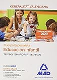 Cuerpo Especialista en Educación Infantil de la Administración de la Generalitat Valenciana. Test del temario de la parte especial.