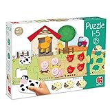 Goula - Puzzle 1-5, Cardboard le Wood Puzzle Ho tloha 2 Years