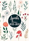 Agenda de l'enseignant 2022/2023 : A4 - vue de la semaine espagnol, fleurs, calendrier éducatif, cadeaux quotidiens - agenda des enseignants et des enseignants 22-23.