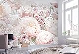 Komar 8-976 Diam duab Wallpaper rau phab ntsa, 8 qhov, 368 x 254 cm, Roses