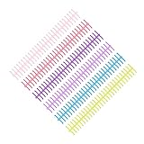 STOBOK 11 Pieces Double Loop մետաղալարեր կապող գիրք Չամրացված տերևային պլաստիկ օղակներ Սանր կապող փշեր Պարուրաձև կապող կծիկ նոութբուքի համար (պատահական գույն)