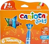 Carioca Teddy Markers Baby, 6 маркер, түрлі-түсті