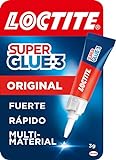 Loctite Super Glue-3 Original, pegamento universal con triple resistencia, adhesivo transparente, pegamento instantáneo y fuerza instantánea, 1x3 g