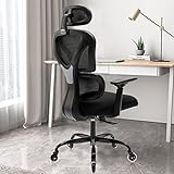 Ергономічне офісне крісло KERDOM, з регульованим підголівником, підлокітником, поперековою опорою, проти болю в спині, офісне крісло, 150 кг/330 фунтів