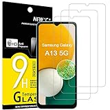 NEW'C 3 Piezas, Protector Pantalla para Samsung Galaxy A13 5G, A13 4G, A04s, vidrio templado antiarañazos, antihuellas, sin burbujas, dureza 9H, 0,33 mm, ultra transparente, ultra resistente