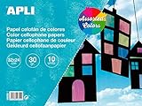 APLI 16650 - Bloc papel celofán surtido 32 x 24 cm 10 hojas