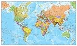 Maps International - Mapa del mundo, póster político con el mapa del mundo, plastificado - 84,1 x 59,4 cm