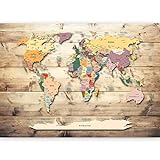 murando - Ilusion Optica 3D 210x150 cm - Fotomural Poster Finestra - Fotomurales Papel pintado - Cuadro Mapa Mundi Mapa del Mundi Continente