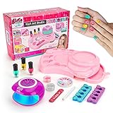 Little Guy Toys for Girls 9 10 11 Years, Nail Manicure Salon Set for Girls 6-8-10-12 Years Nail Polish Kit for Girls 8 9 10 11 12 Years Nail Study Games for Gifts Girls 6 7 8 9 10 11 Years