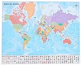 Grupo Erik Editores Mini póster Mapa del Mundo 40 x 50 150 gr