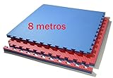 Grupo Contact 8 Metros de Tatami Puzzle 100 x 100 x 4 cm. (Rojo/Azul)