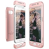 Funda Samsung Galaxy S6, CE-Link Carcasa Fundas para Samsung Galaxy S6, 3 en 1 Desmontable Ultra-Delgado Anti-Aranazos Case Protectora - Oro rosa