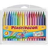 Дитячі кольорові олівці BIC Kids, Plastidecor, різноманітні кольори, відмінно підходять для розфарбовування та малювання, шкільне приладдя, 36 одиниць (упаковка по 1), класичний