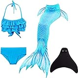 SPEEDEVE Niñas Disfraz de Sirena con Aleta para Nadar 
