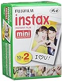 Fujifilm instax mini Brillo - Pack de 100 películas fotográficas instantáneas (5 x 20 hojas), color blanco