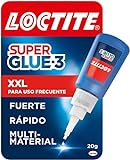 Loctite Super Glue-3 XXL, pegamento universal triple resistencia, adhesivo para uso intensivo, pegamento instantáneo, transparente y extrafuerte, 1x20 g