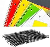 20 anillas de encuadernación de plástico, 30 agujeros, anillas de encuadernación de plástico para hojas, encuadernación en espiral para papel A4 (11mm), color negro