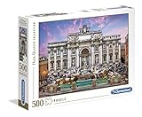 Clementoni - Puzzle 500 piezas paisaje Roma Fontana di Trevi, Puzzle adulto Roma (35047)