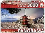 Educa - Panorama Series, Puzzle 3.000 mau ʻāpana Mount Fuji a me Japanese Chiureito Pagoda (18013)