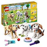 LEGO 31137 Creator 3 en 1 Perros Adorables, Beagle, Caniche, Perro Salchicha y Más, Figuras de Perritos de Juguete para Niños de 7 Años o Más