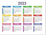 Calendario 2023 para nevera imanes magnetico, agenda 2023, 20 x 15 cm colores año pizarra magnetica, calendario 2023 pared,