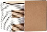 10 Notebooks, A5 Striped Soft Kraft Cover, Measures 14 x 21 x 0.8, White 60 Pages, Stapled Notebooks Notebook bakeng sa ho Ngola Daily Office School