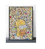 JYSHC Rompecabezas De 1000 Piezas De Arte De Imagen Ensamblada The Simpsons Comics Juego para Adultos Juguetes Educativos Km95Yz