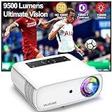 VILICORE Proyector 1080P Nativo Full HD,9500 Lúmenes Proyector Soporta 4k 350' LED 150000 Horas Home Theater Proyector Compatible con Smartphone/ PC/Laptop/PS4/TV Stick/Excel/ PPT