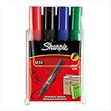 Перманентный маркер Sharpie M15 - круглый наконечник, красный, разные стандартные цвета, набор из 4 штук