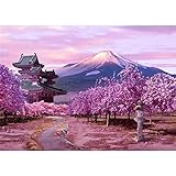 Yingxin34 Intellektuelt spil 5000 brikkers puslespil Mount Fuji, Japan Puslespil 5000 brikker til voksne Familiepuslespil Souvenirturismegave-61.61x41.53 tommer (156.5 x 105.5 cm)