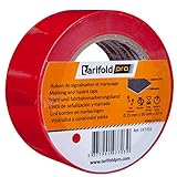 Tarifold 1 Cinta Adhesiva Suelo, Señalización, Seguridad, color Rojo-Rollo 50mm x 33m, 50 mm x 33 M